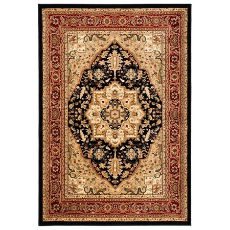 Safavieh 4 x 6 ft. Lyndhurst 330Y Power Loomed Rectangle Area Rug Black & Red LNH330Y-4